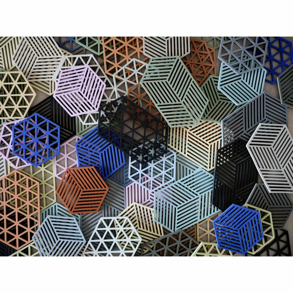 Zone Denmark Untersetzer Hexagon Rosemary, Silikon, Grün, 16 x 14 cm, 31599