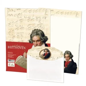Briefpapier mit Umschlägen: Ludwig van Beethoven, Joseph Karl Stieler, Beethoven-Haus Bonn