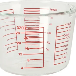 Cookinglife Messbecher Borosilikatglas 1 L - Messbecher 1000 ml - Transparent