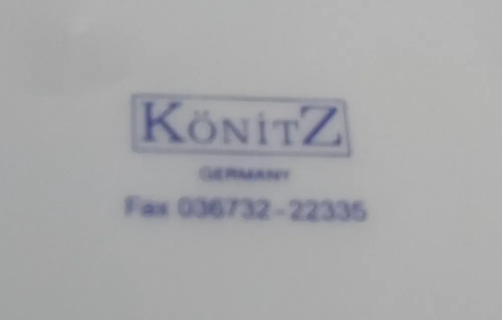 DESSERTTELLER - Porzellan, Kinder Haus im Schnee Motiv Linienrand Dekor