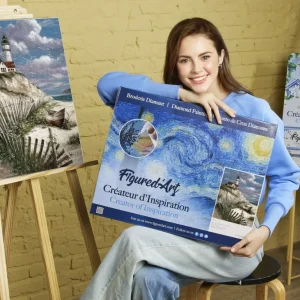 Diamond Painting 40x50 auf Keilrahmen gespannt Figured’Art Haus der Küste