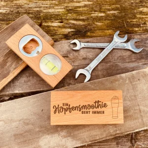 Flaschenöffner aus Holz mit Gravur | Geschenke für Bierliebhaber | personalisierter Flaschenöffner | Geschenk zum Vatertag