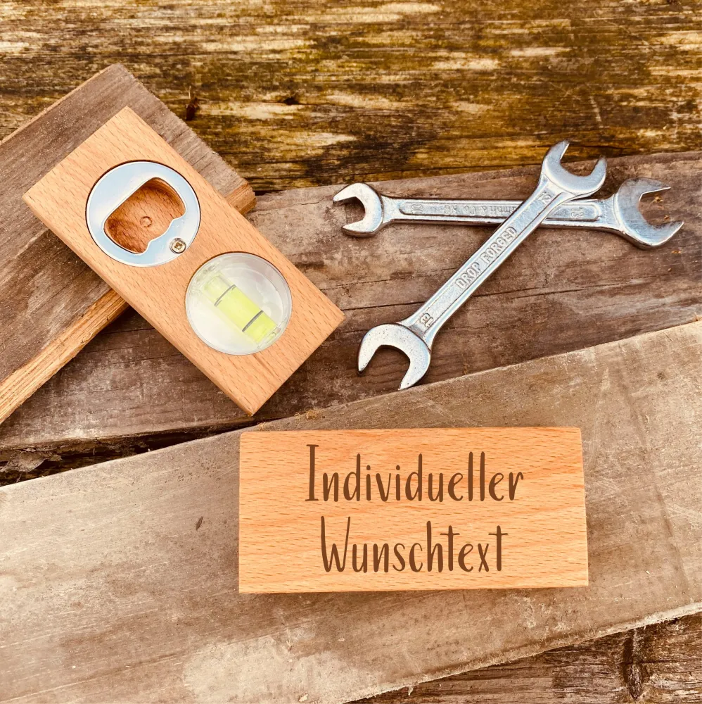 Flaschenöffner aus Holz mit Gravur | Geschenke für Bierliebhaber | personalisierter Flaschenöffner | Geschenk zum Vatertag