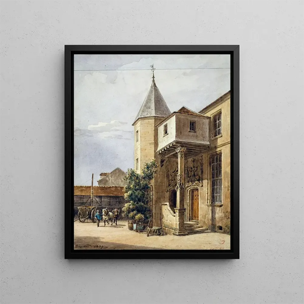Gemälde Haus genannt Saint-Louis und Lagerhalle - Auguste Sébastien Bénard | Kunstdruck