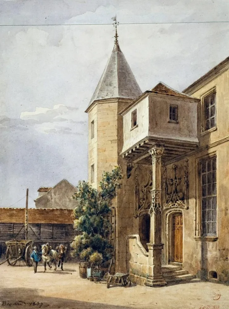 Gemälde Haus genannt Saint-Louis und Lagerhalle - Auguste Sébastien Bénard | Kunstdruck