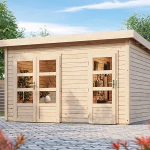 Karibu Gartenhaus Tintrup 2-Raum-Haus natur 28 mm