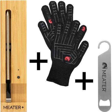 Meater+ Grillthermometer Bluetooth + Handschuhe & Flaschenöffner "Community Deal"
