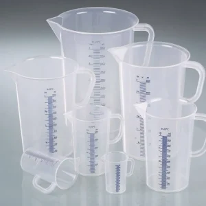 Messbecher m. Henkel, PP, 500 ml, erh. blaue Skala