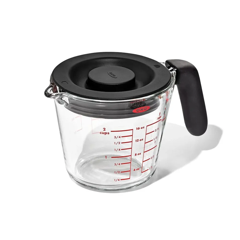 OXO - Messbecher mit Glasdeckel, 500 ml