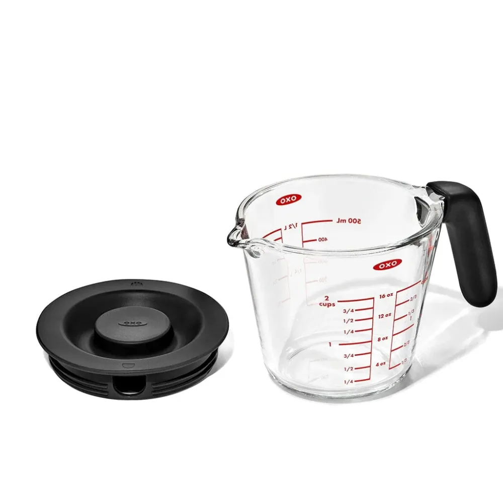 OXO - Messbecher mit Glasdeckel, 500 ml