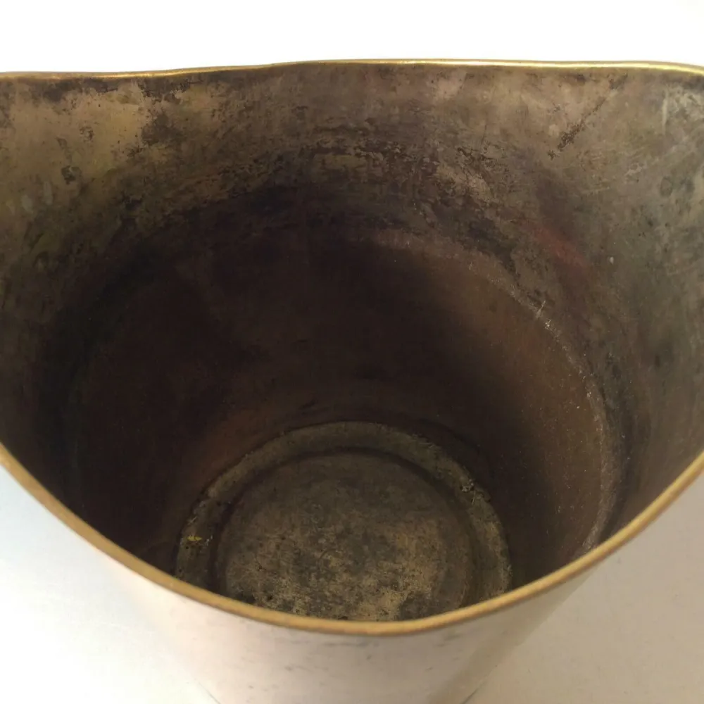 Sekteimer Champagnerkübel Flaschenkühler Messing Art Déco 21 cm