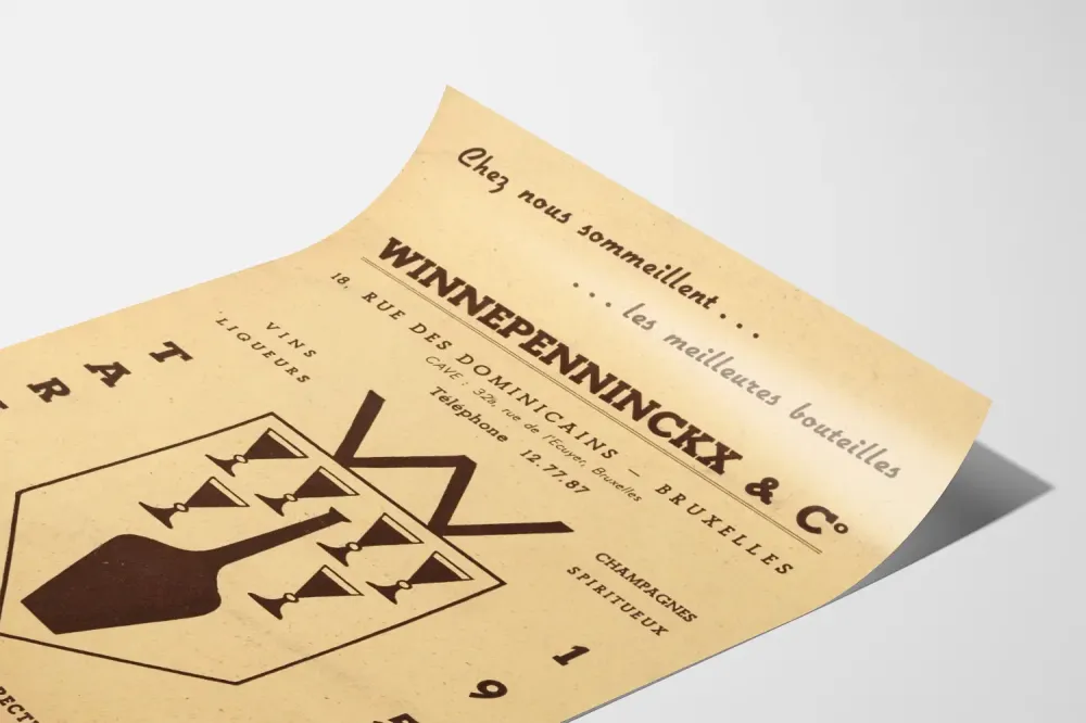 Vintage-Werbeplakat Haus Winnepenninckx – Retro-Wanddekoration
