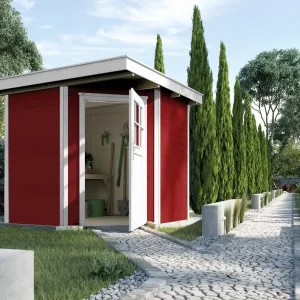 Weka Gartenhaus 5-Eck-Haus 229 Gr 2 schwedenrot