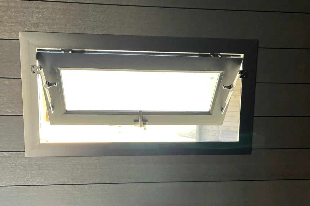 Wolff Finnhaus WPC-Haus Tona 6030 Anthrazit mit Wandpaket