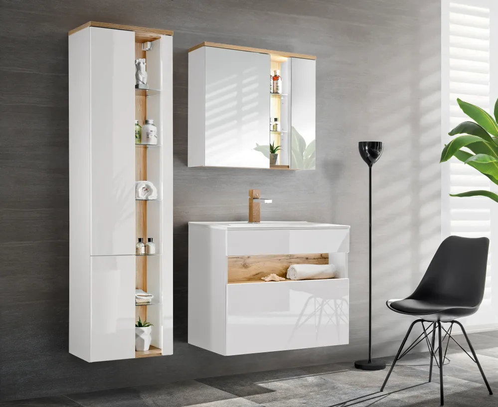 Bahama Spiegelschrank 80cm, 2 Türen