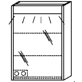 Dura Spiegelschrank 1 LED-Leuchtbalk.,100x70x17,7cm, Tor. E.