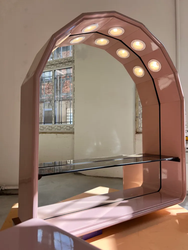 Set: Spiegelschrank rosa von Duscholux