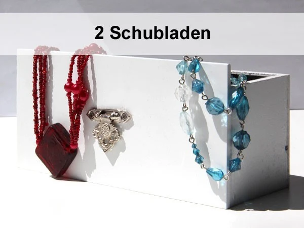 Spiegelschrank Schmuckschrank Spiegel Schrank Schmuck Ohrringe Vit-01a weiß