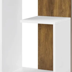 Seitentisch - Nachttisch - kleiner Tisch - modern - 30 x 40 x 60 cm - braunes Weiß