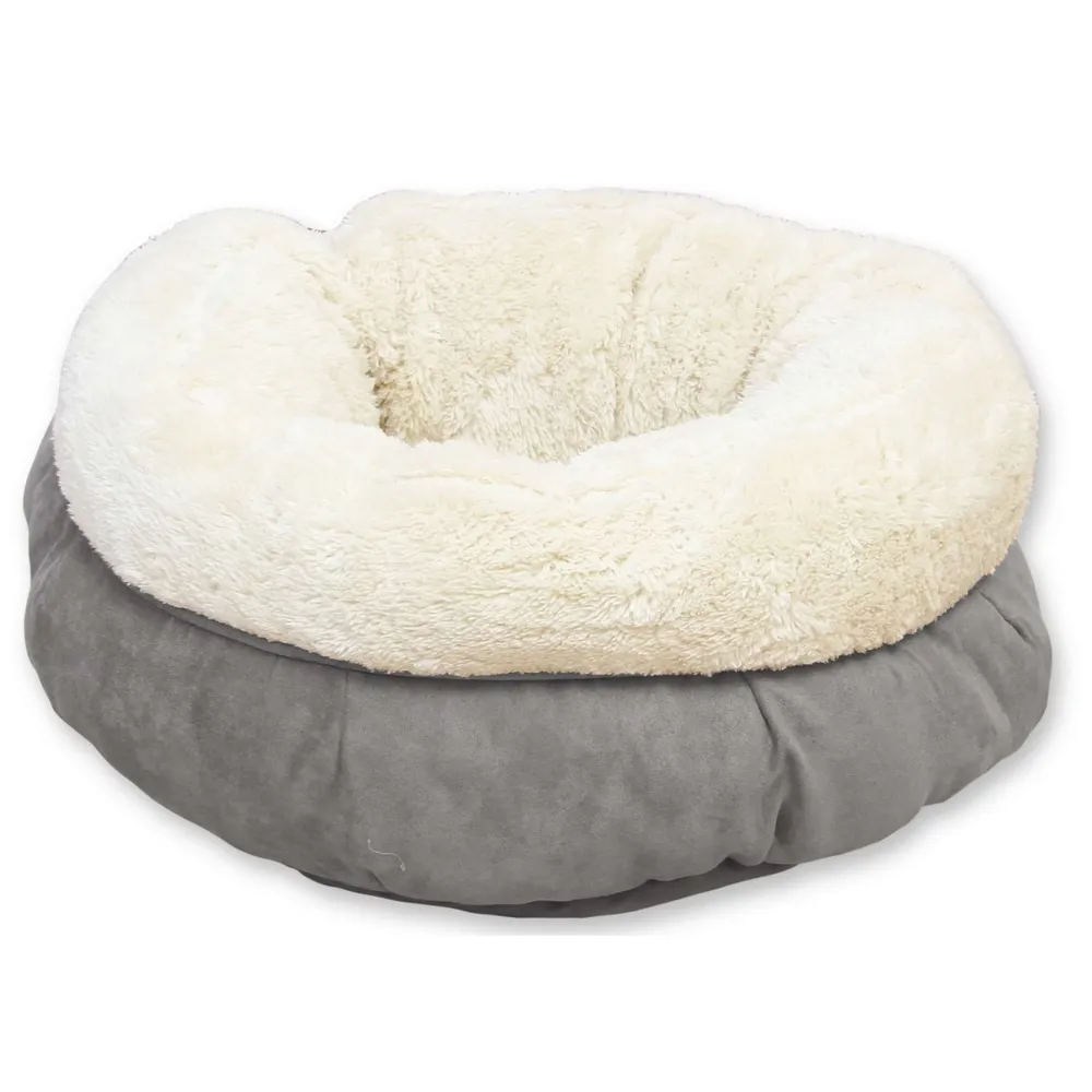 All Paws Donut Bett Lammfell Grau