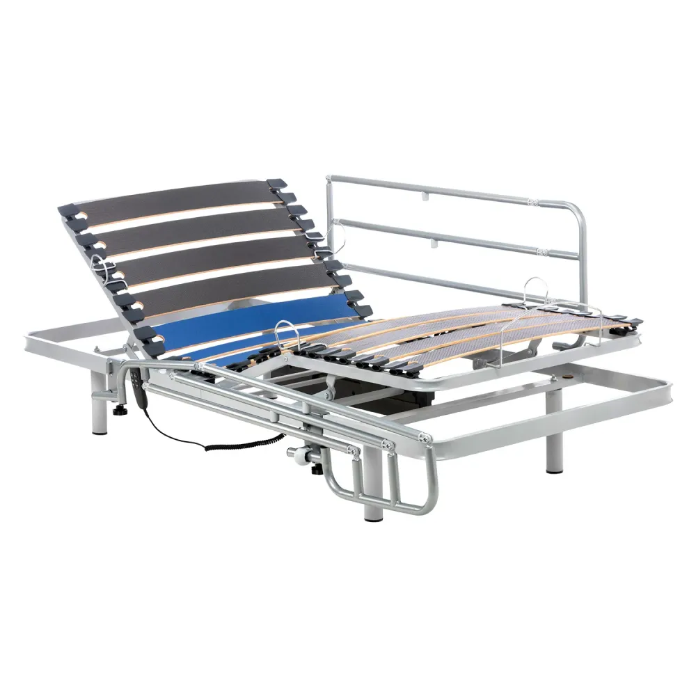 Kompaktes verstellbares Bett mit Seitengittern - 90x200 cm
