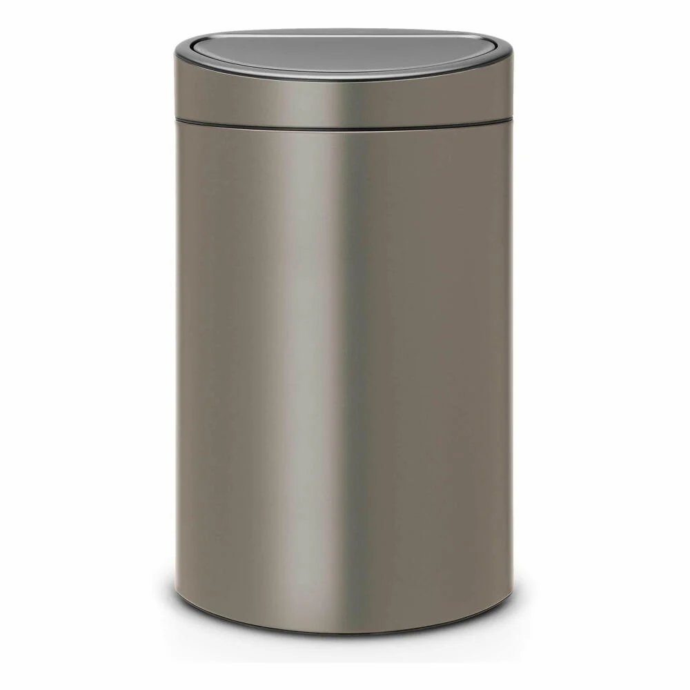 Brabantia Mülleimer Touch Bin New Recycle, Abfalleimer, Müllbehälter, Stahl, Platinum, 10 / 23 L, 117909