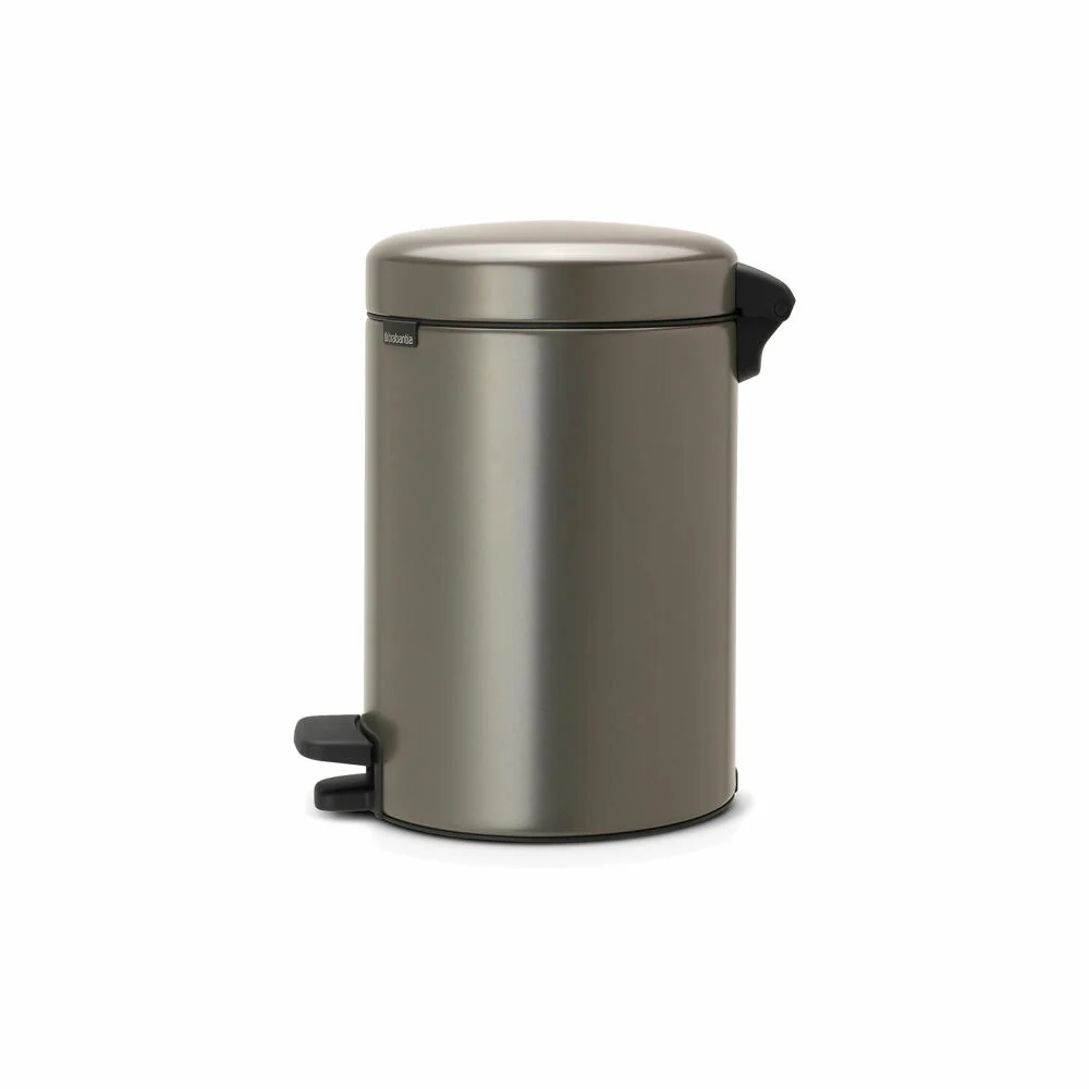 Brabantia Treteimer NewIcon, Kosmetikeimer, Mülleimer, Abfallbehälter, Platinum, 5 L, 112683