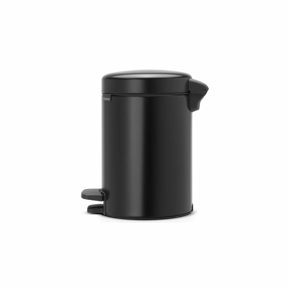 Brabantia Treteimer NewIcon, Kosmetikeimer, Mülleimer, Abfallbehälter, Matt Black, 3 L, 113321