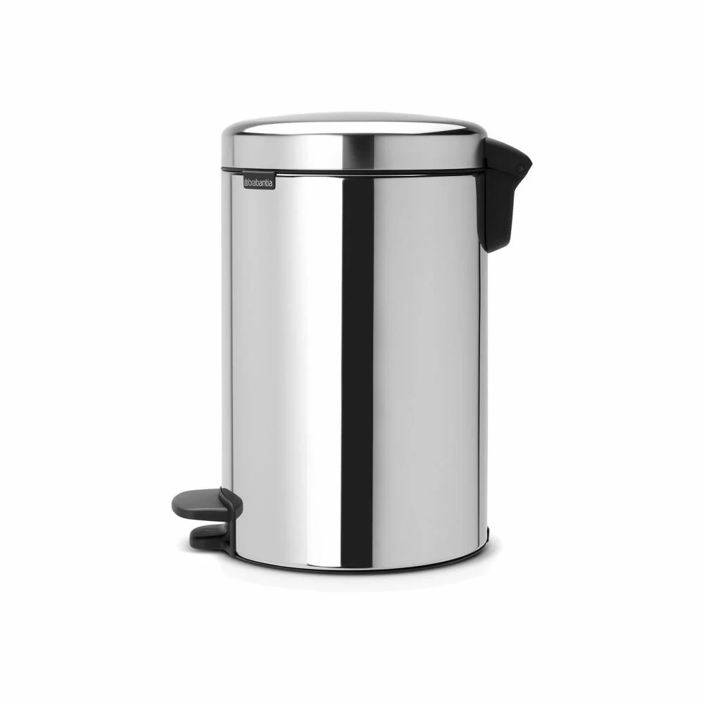 Brabantia Treteimer NewIcon, Mülleimer, Abfalleimer, Abfallbehälter, Brilliant Steel, 12 L, 113581