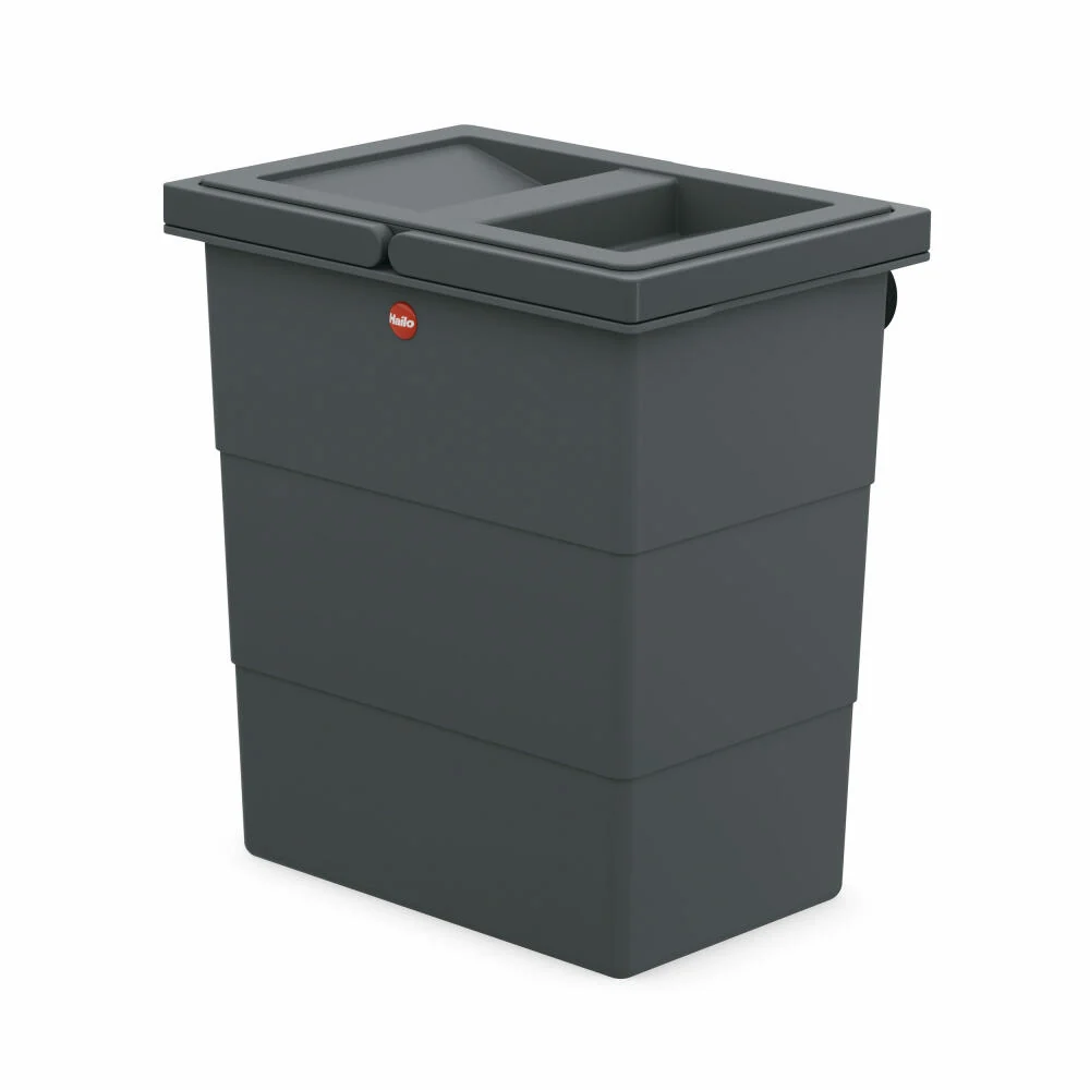 Hailo FlexBox S, Mülleimer, Abfalleimer, Outdoor geeignet, Kunststoff, Anthrazit, 7 L, 0420-100