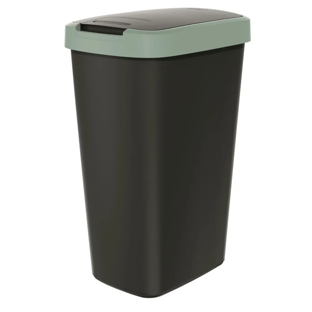 Keden Compacta Q Mülleimer mit Schwing- und Klappdeckel Kunststoff Mülltrennung Abfallbehälter Recycling Abfallsammler - h...