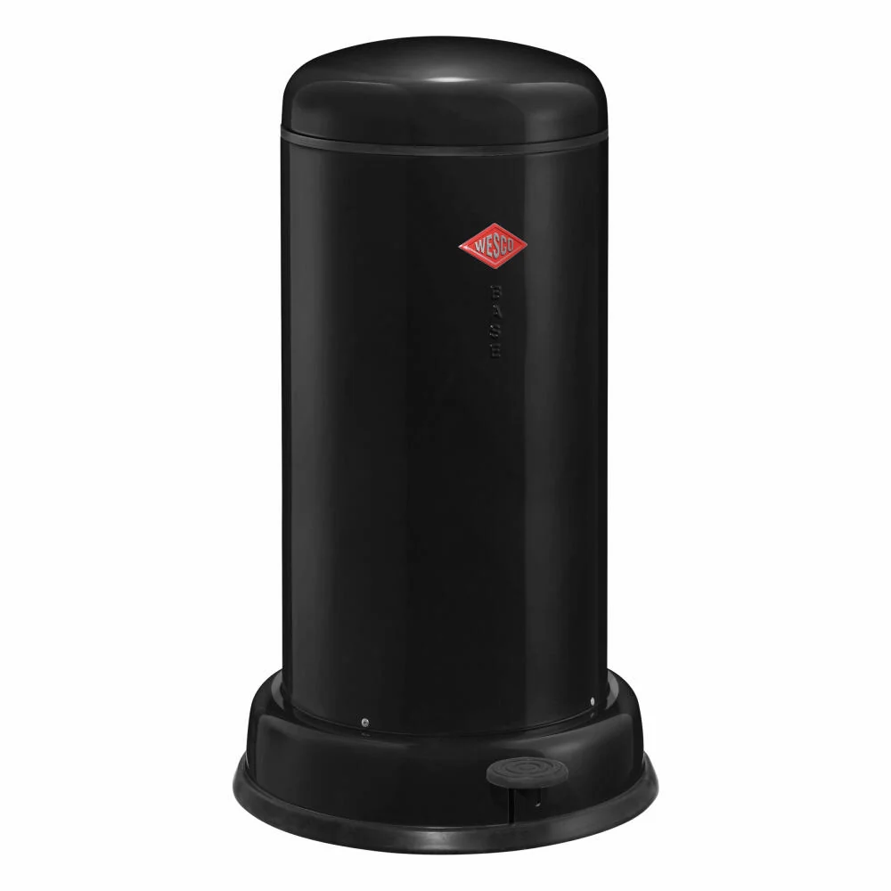 Wesco Tretabfallsammler Baseboy mit Dämpfer, Abfallsammler, Abfalleimer, Mülleimer, Stahlblech, Schwarz, 20 L, 134531-62