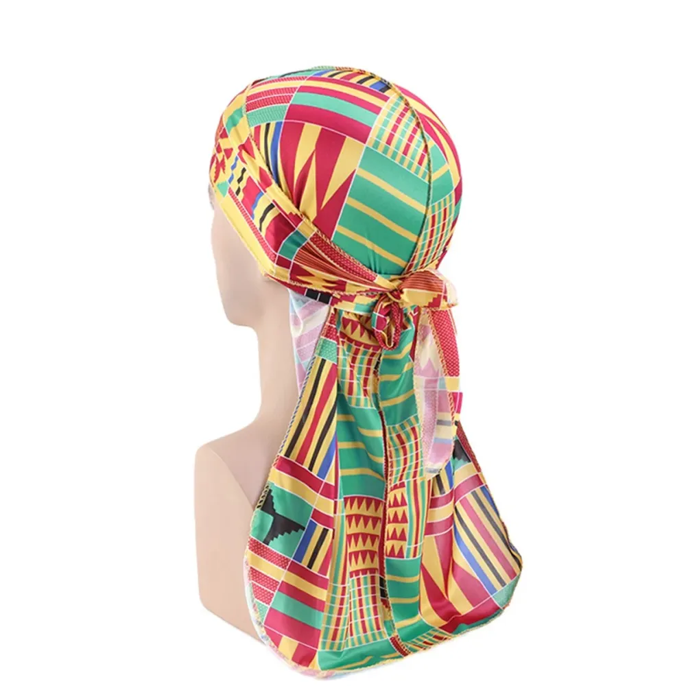Durag / Du-rag / Bandana - Unisex - Kente print Grün
