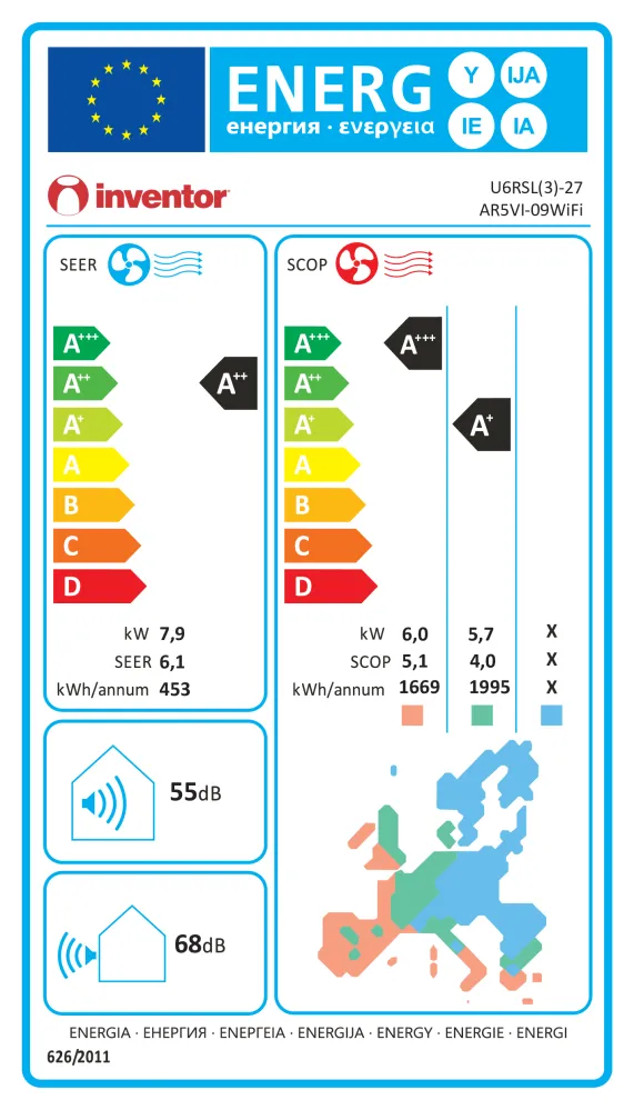 Aria AR5 Multisplit Klimaanlage 3 x 3,52 kW + Außengerät 7,91 kW