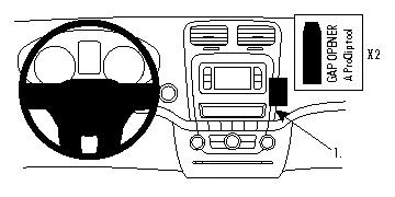 ProClip Fahrzeughalter 854652 - Winkelbefestigung- NUR für Modelle mit 4,3" Display - Dodge Journey 11-23, Fiat Freemont 1...