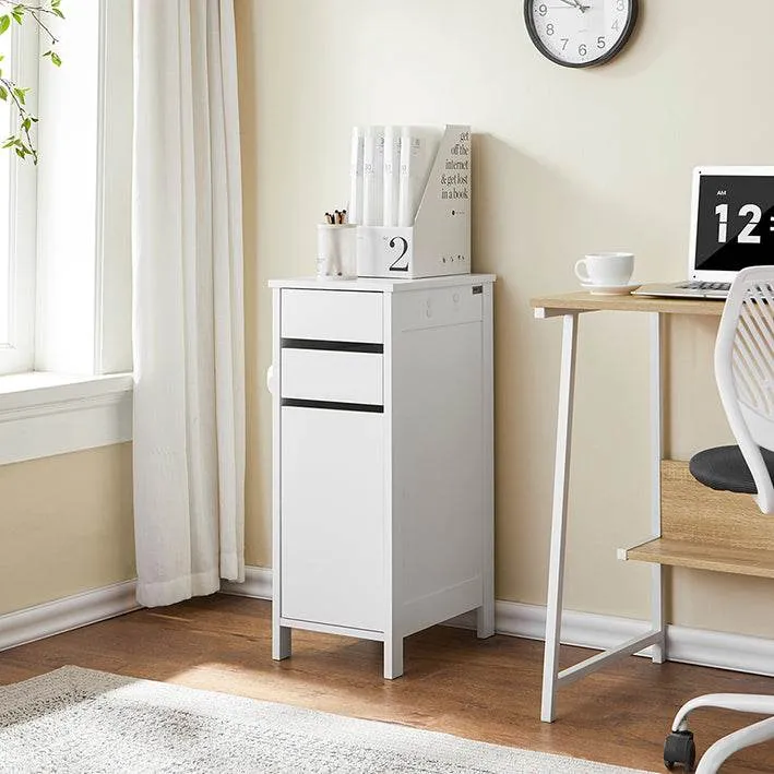Aufbewahrungsschrank | schmaler Sideboard| Büroschrank | Nachttisch | Weiss