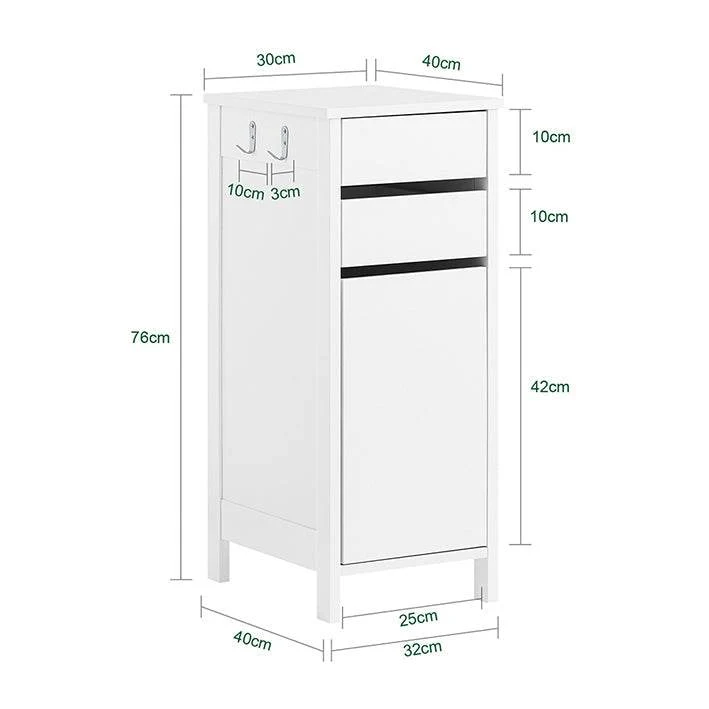 Aufbewahrungsschrank | schmaler Sideboard| Büroschrank | Nachttisch | Weiss