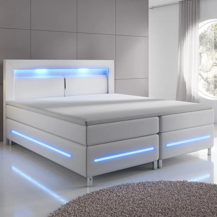 Boxspringbett Norfolk 140x200 cm weiss
