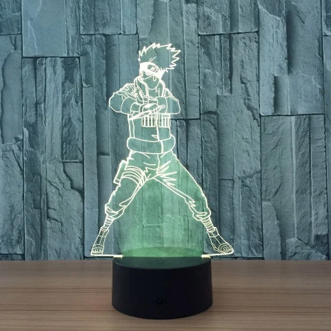 Kakashi Hatake LED-Neonlampe für Nachttisch oder Schreibtischdekoration Manga Naruto