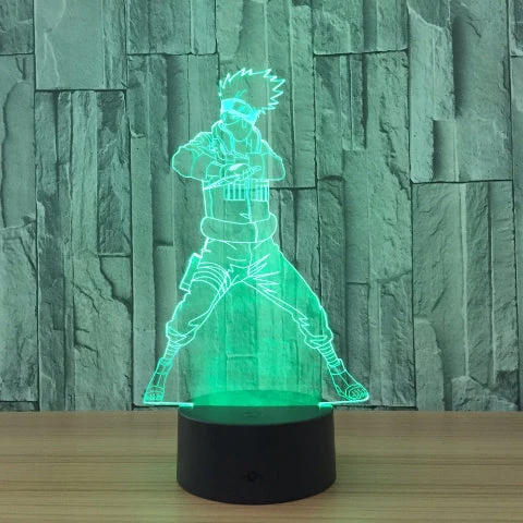 Kakashi Hatake LED-Neonlampe für Nachttisch oder Schreibtischdekoration Manga Naruto