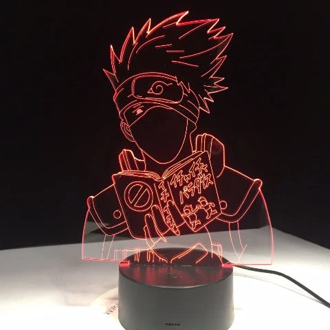 Kakashi LED-Neonlampe für Nachttisch oder Schreibtischdekoration Manga Naruto