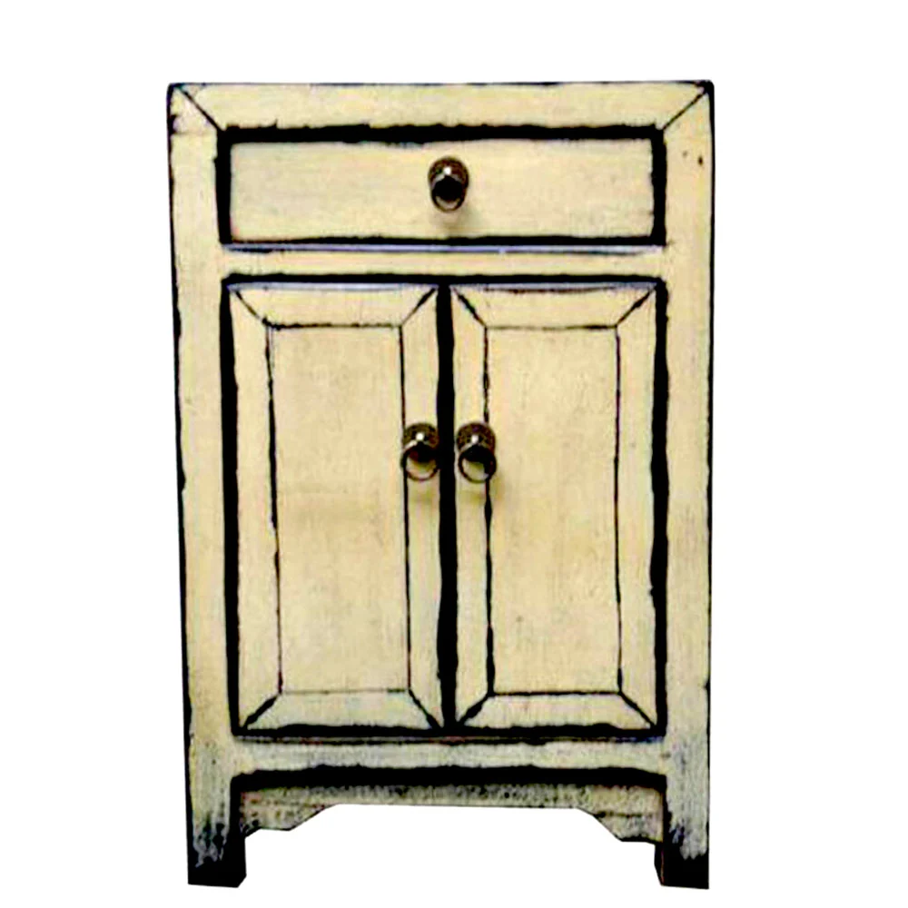 klein chinesisch Schrank Nachttisch aus Holz Shabby Chic handgefertigt