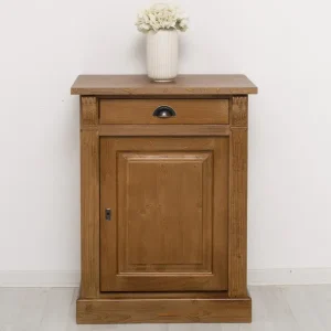 Kleine Kommode aus Massivholz - Nachttisch mit Schublade