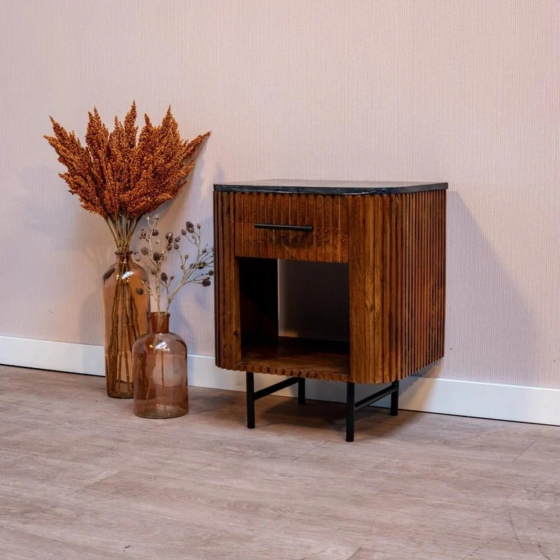 Mangoholz Nachttisch Austin 50 cm Mahom