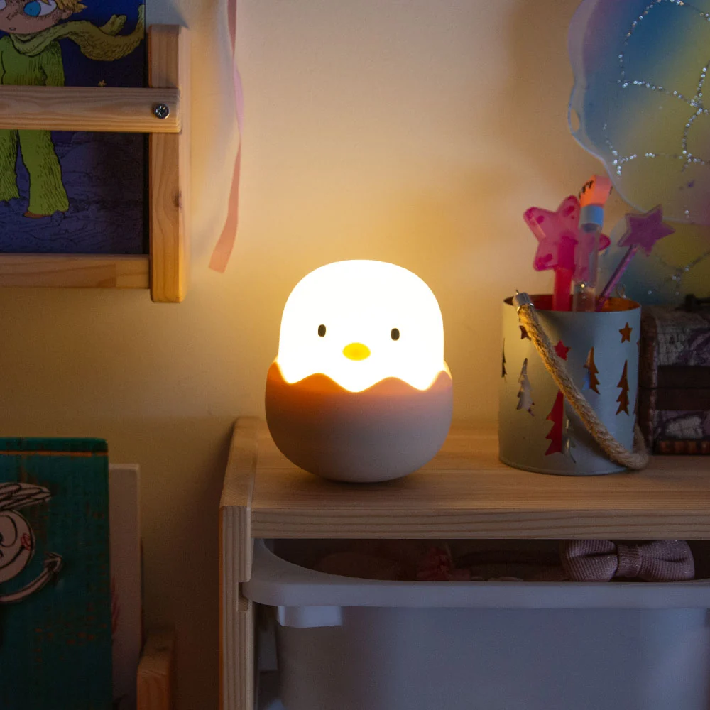 Nachtlampe „Huhn“ für Kinder-Nachttisch, LED-Nachtlicht und wiederaufladbar