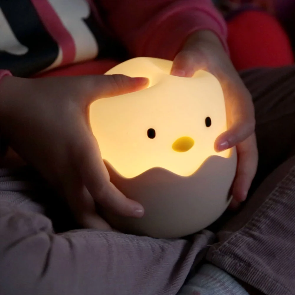 Nachtlampe „Huhn“ für Kinder-Nachttisch, LED-Nachtlicht und wiederaufladbar