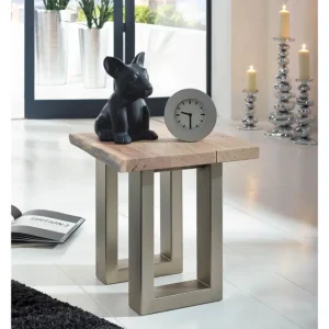 Nachttisch Akazie 40x40x42 Natural Stone lackiert FREEFORM