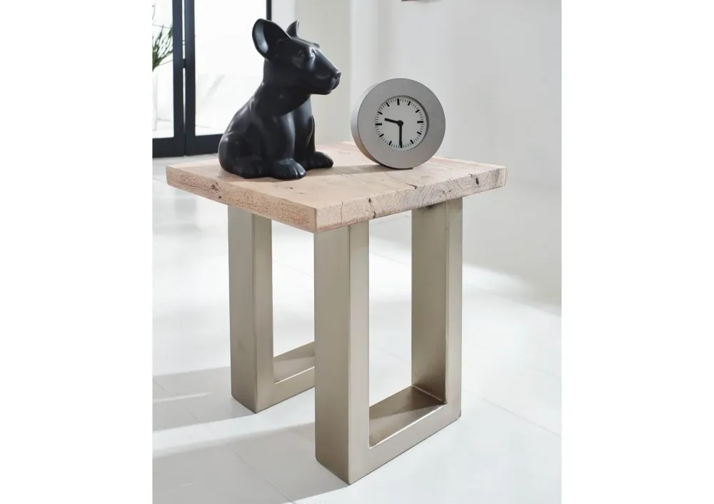 Nachttisch Akazie 40x40x42 Natural Stone lackiert FREEFORM