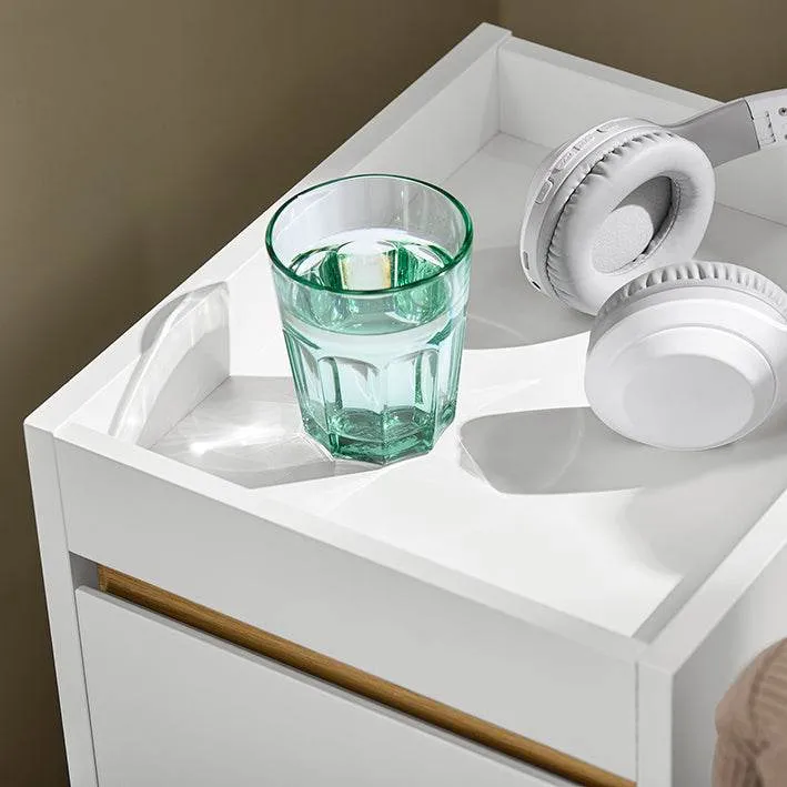 Nachttisch | Boxspringbett | Sofatisch | Beistelltisch | Nachtkommode | Weiss