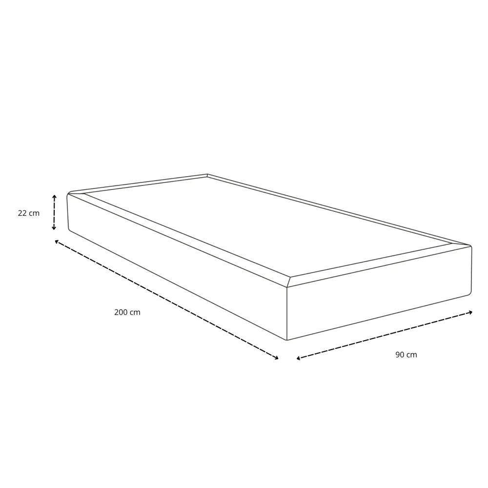 Premium Boxspringbett Beige 180x200 cm mit 7 cm Memoryschaum Topper, exkl. Bettbeine
